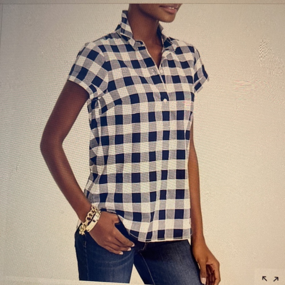 🩷 J.CREW CHECKERED TOP
